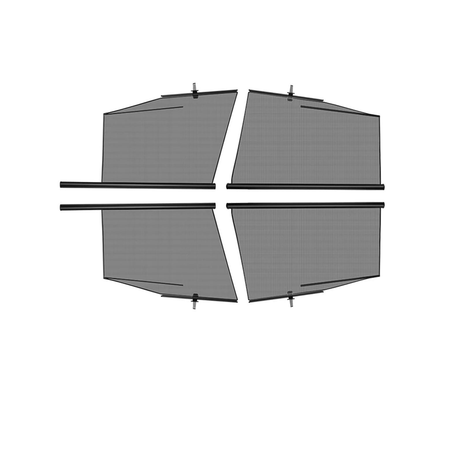 Auto Sichtschutz Fenster Auto Seitenfenster Sonnenschutz Sonnenblende Windschutzscheibe Sichtschutz Fensterschutz Bildschirm Für Tesla Für Modell 3 Y Zubehör Sonnenblende(B 4 Piece) von HYQHYX