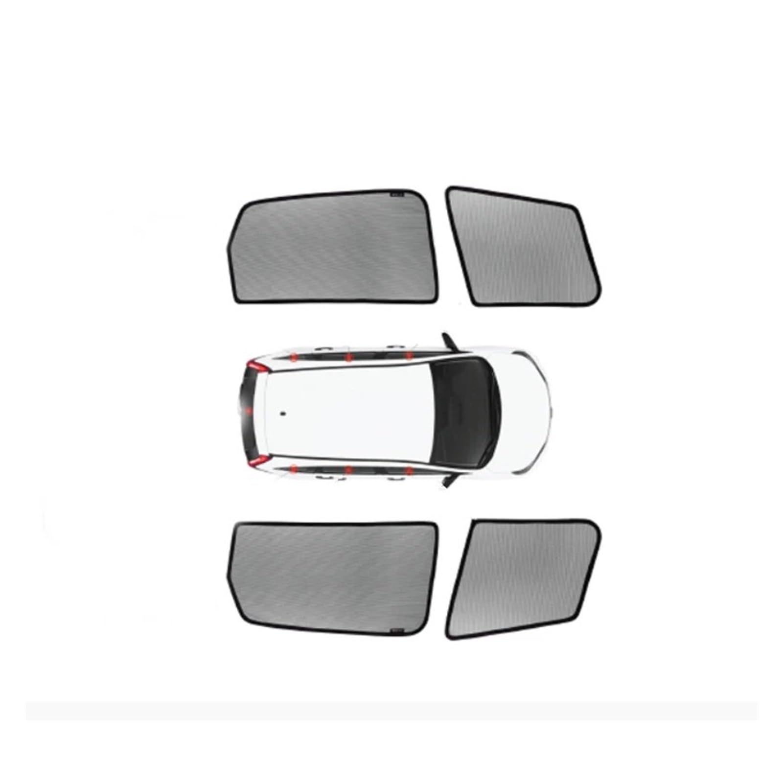 Auto Sichtschutz Fenster Auto-Vorhang Fenster Sonnenschutz Mesh Schatten Rollo Für JEEP Für Wrangler Für Sahara 2D 4D Für Cherokee Für Renegade Für Grand Für Commander Sonnenblende(4 window Sunshades) von HYQHYX