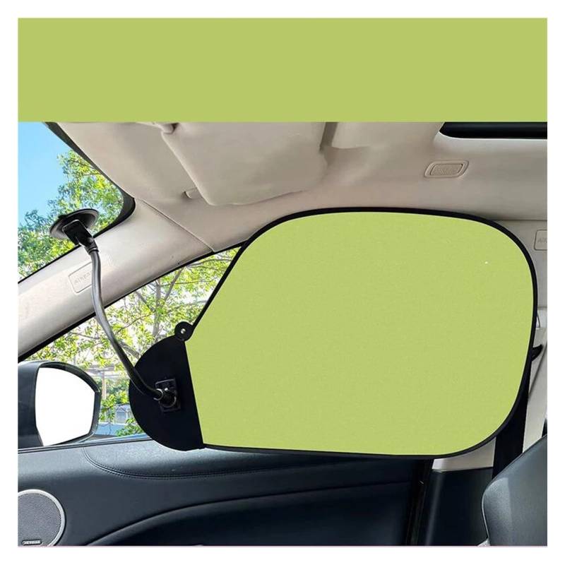 Auto Sichtschutz Fenster Flexibler Sonnenschutz In Blattform Für Autofenster Mit Verstellbarer Halterung, Sonnenschutz Für Die Windschutzscheibe des Autos Überall Einsetzbar Sonnenblende(Fresh Green) von HYQHYX