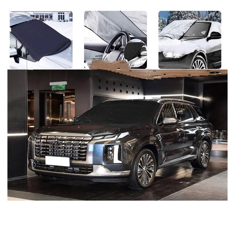 Auto Sichtschutz Fenster Für Hyundai Für Palisade Snowblock Wärmedämmung Sonnenschirm Frostschutz Wind Frost Prävention Auto Schnee Abdeckung Vorne Auto Zubehör Sonnenblende von HYQHYX