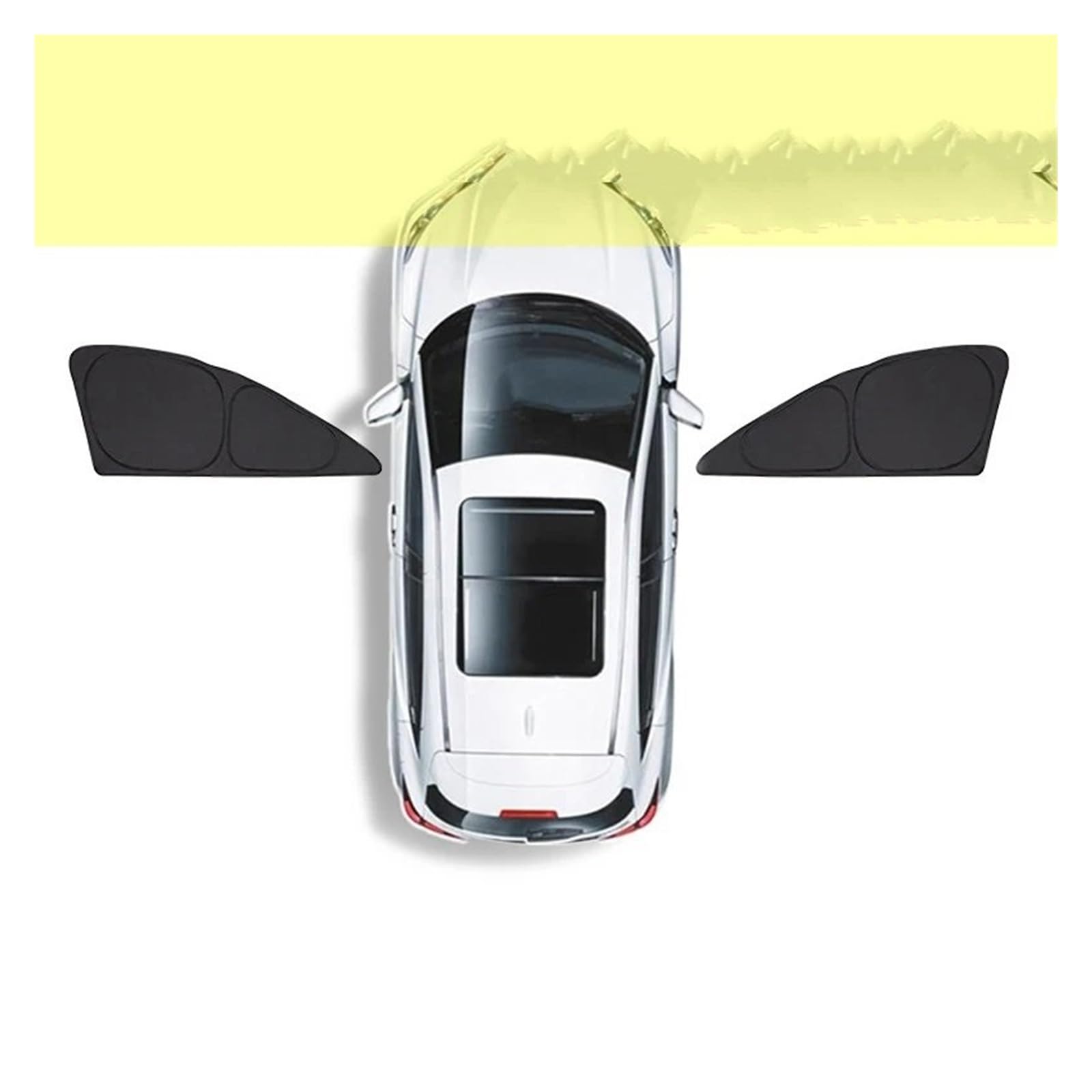 Auto Sichtschutz Fenster Für Tesla Für Modell 3 Für Highland 2024 Sonnendach Schatten Dachfenster Rollo Beschattung Vorne Hinten Fenster Sonnenschutz Glas Schiebedach Sonnenblende(3 Front Side) von HYQHYX