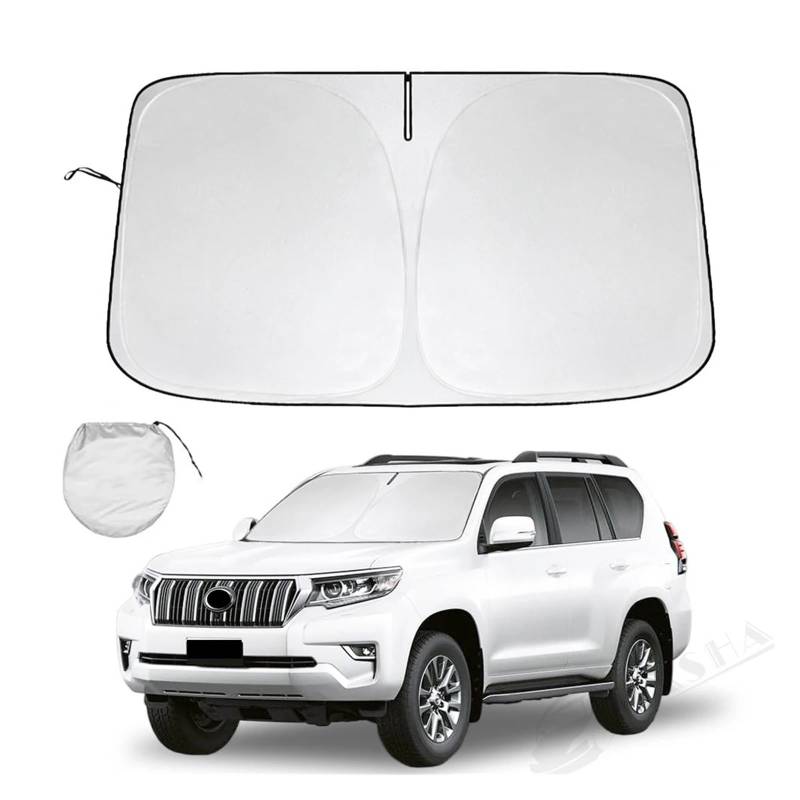 Auto Sichtschutz Fenster Für Toyota Für Prado 90 120 150 Sonnenschirm Faltbare Sonnenblende Schutz Blöcke UV Rays Auto Windschutzscheibe Sonnenschutz Sonnenblende von HYQHYX