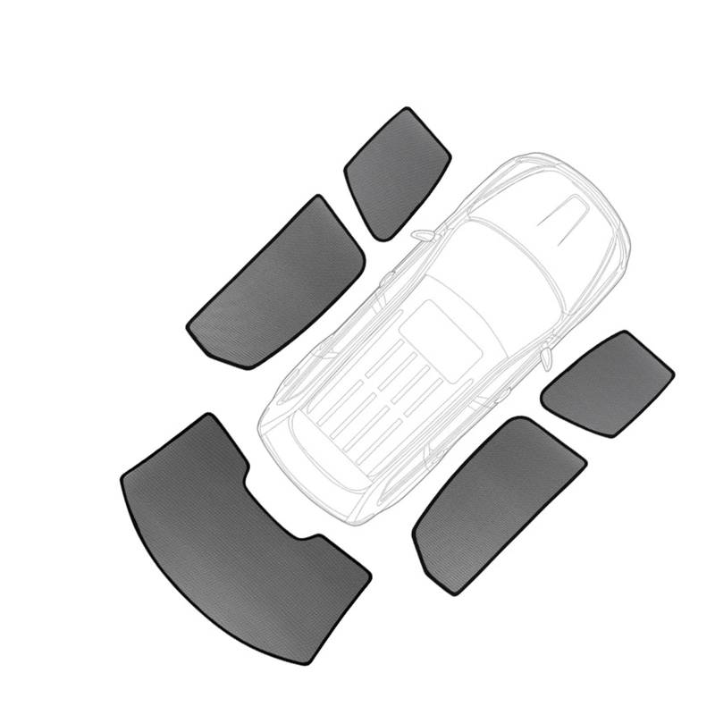 Auto Sichtschutz Fenster Für VW Für ID.4 ID4 2020 2021 2022 2023 2024 Magnetischer Auto-Sonnenschutzschild Frontscheibenvorhang Seitenfenster Sonnenschutz Sonnenblende(5 Piece) von HYQHYX