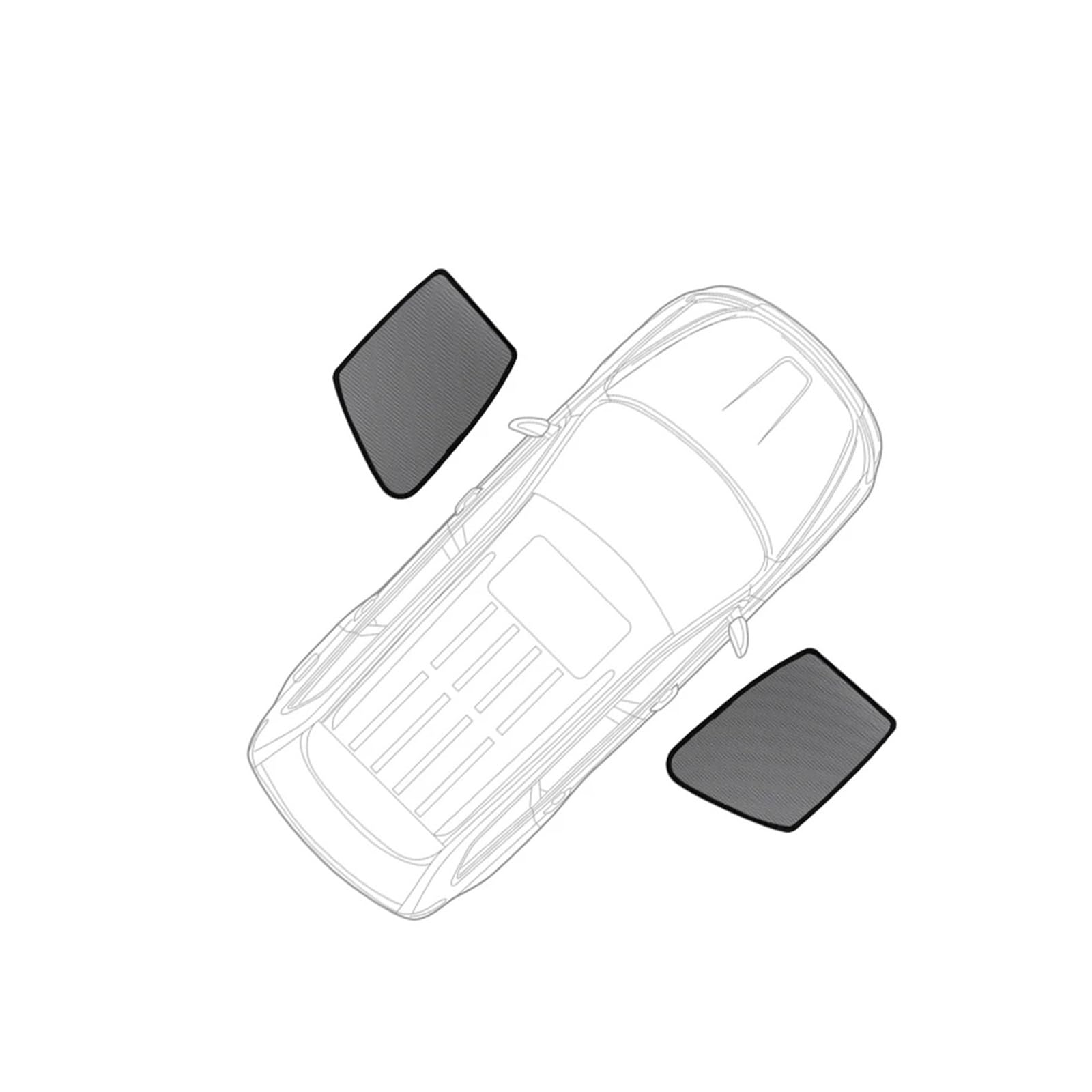 Auto Sichtschutz Fenster Für VW Für T-ROC 2017 2018 2019 2020 2021 2022-2023 Seitenfenster Sonnenschutzvisier Magnetischer Auto-Sonnenschutz Vorne Hinten Sonnenblende(2 Piece Front Windows) von HYQHYX