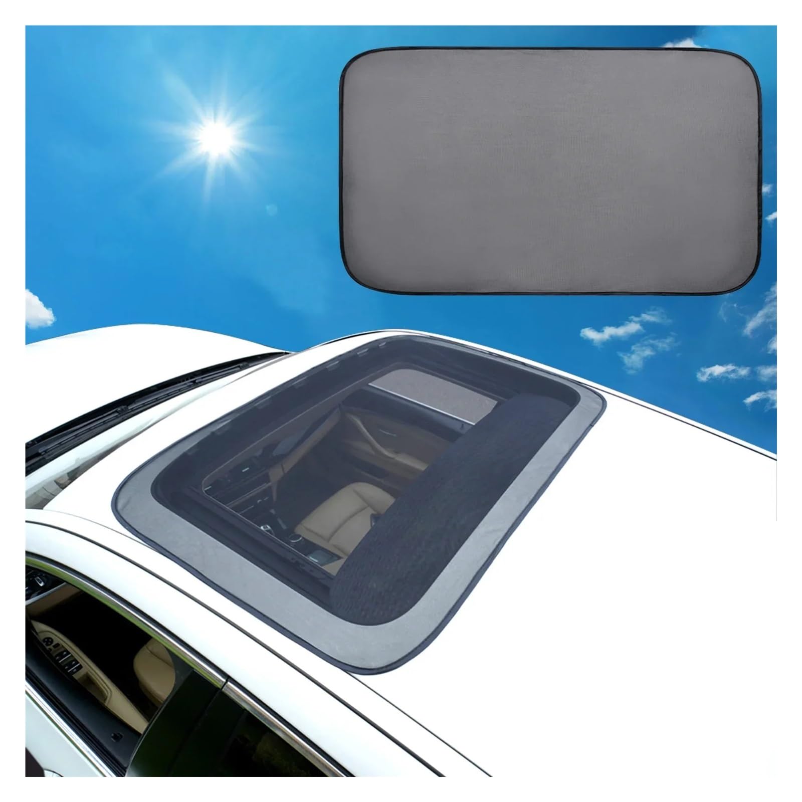 Auto Sichtschutz Fenster Magnetische Auto Schiebedach Sonnenschutz Schiebedach Mesh SUV Zelt Dach Abdeckung Camping Gehalten Bildschirm Markisen Net Reisen Camp Sonnenblende von HYQHYX