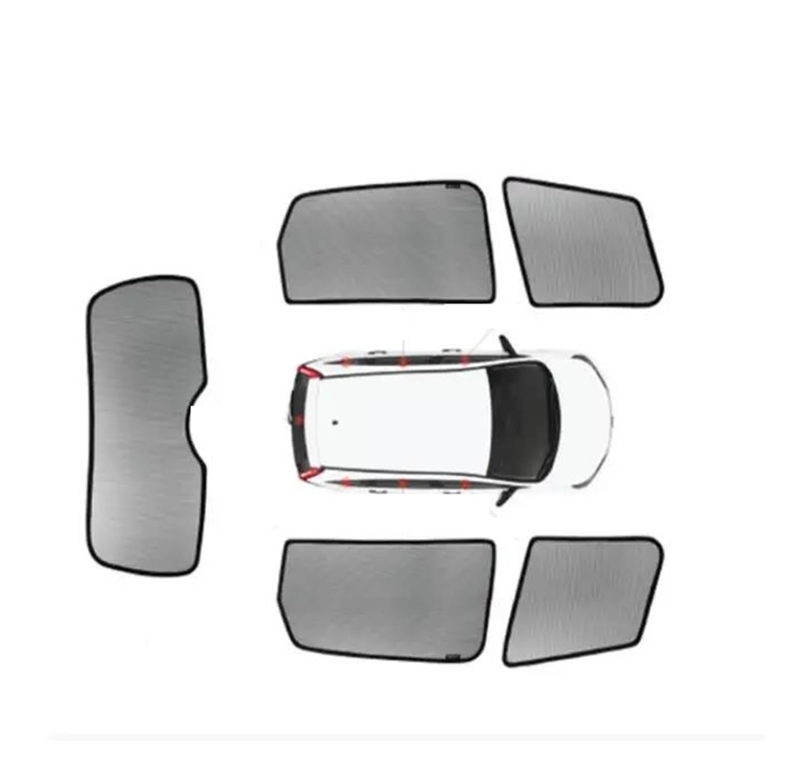 Auto Sichtschutz Fenster Magnetischer Sonnenschutz Für Seitenfenster Im Auto, Für SsangYong, Für Tivoli, Für Compact 2015 2016 2017 2018 2019 Sonnenblende(5 Window Sunshades) von HYQHYX