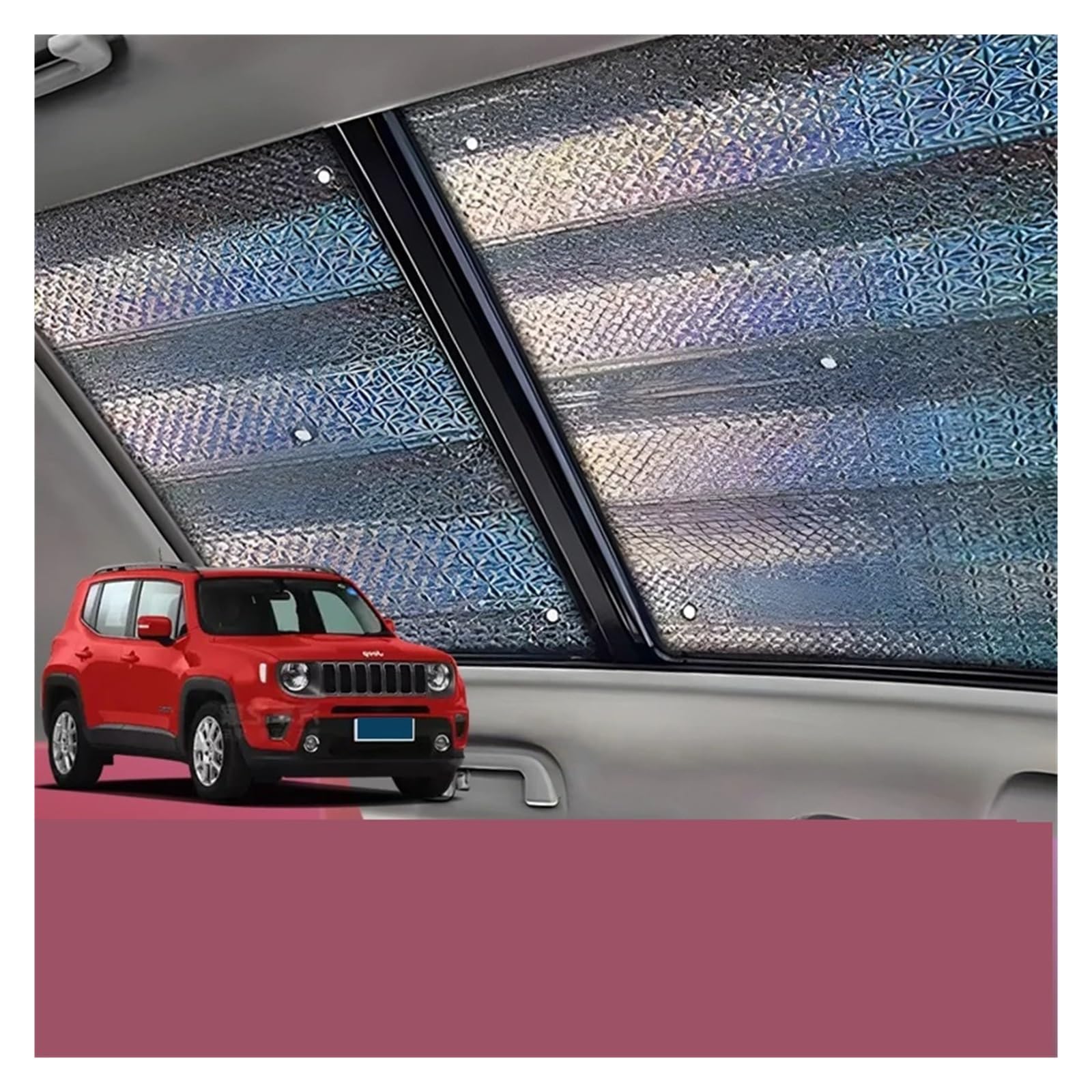 Auto Sichtschutz Fenster Schiebedach-Sonnenschutz Passend Für Jeep Für Renegade 2015 2018 2019 2020 2021 2022~2023 Auto-Panoramadach 2X Hitzeschild Fenster-Sonnenschutz Sonnenblende von HYQHYX