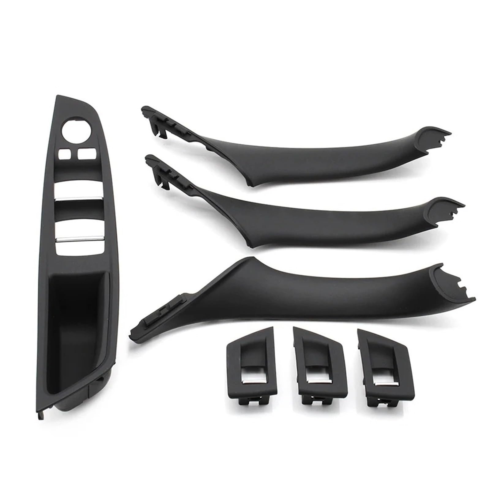 Auto Türgriff Verkleidung Für 5 Series F10 F11 520 523 525 528 530 535 2010-2017 LHD Schwarz Carbon Faser Auto Armlehne Schalter Panel Tür Pull Griff Abdeckung Trim Autoinnentürgriffe von HYQHYX