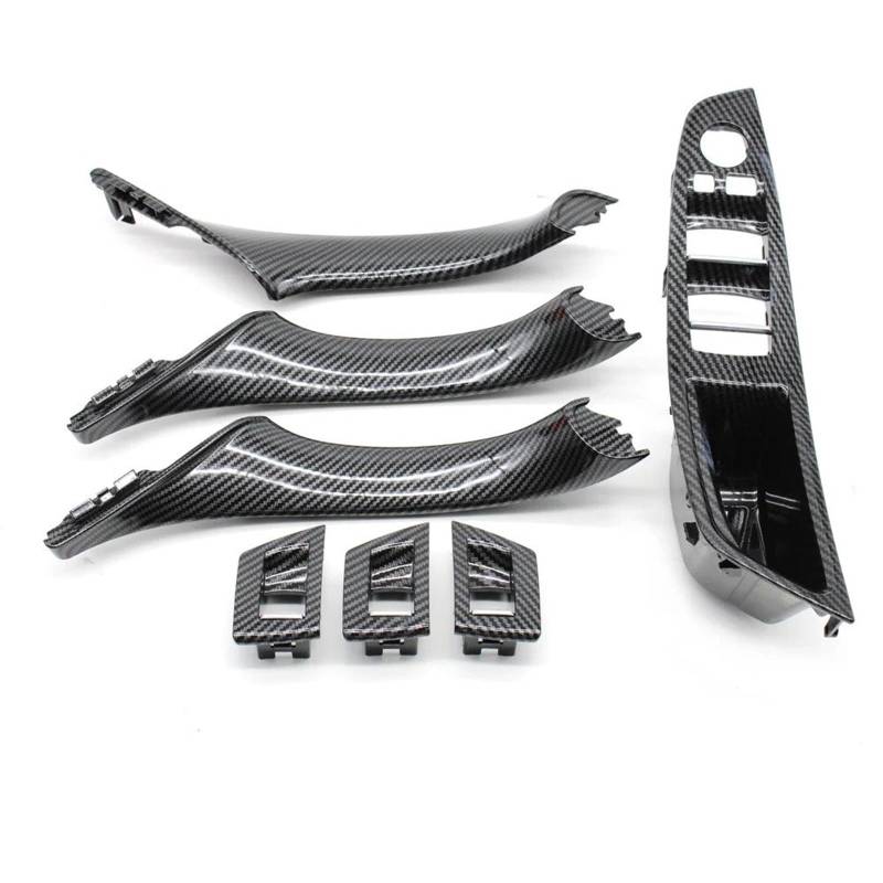 Auto Türgriff Verkleidung Für 5 Series F10 F11 520i 523i 525i 528i 530i 535i 2010-2017 LHD RHD Carbon Faser Auto Innen Tür Griff Pull 7PCS Set Autoinnentürgriffe von HYQHYX