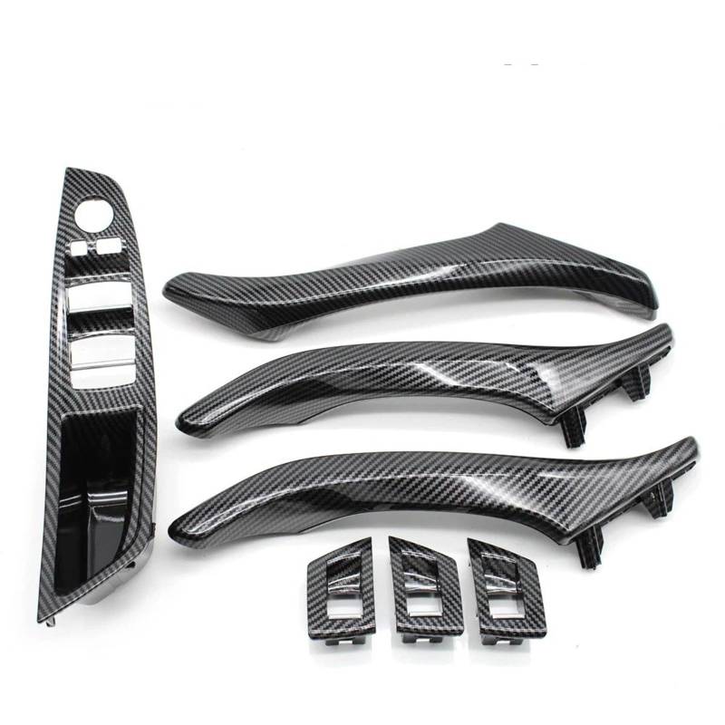 Auto Türgriff Verkleidung Für 5 Series F10 F11 520i 523i 525i 528i 535i 520d 530d 2010-2017 Carbon Faser LHD RHD Auto Innen Tür Griff Armlehne Panel Trim Autoinnentürgriffe von HYQHYX