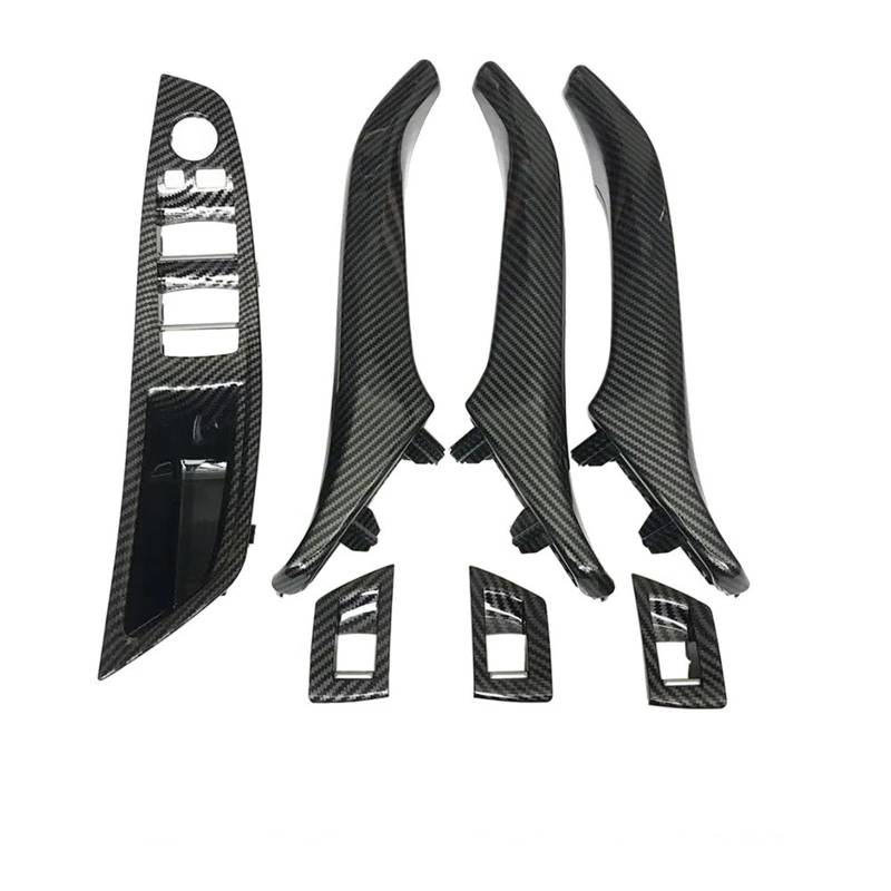 Auto Türgriff Verkleidung Für 5 Series F10 F11 F18 520i 523i 525i 528i 535i 2010-2017 LHD RHD Carbon Fiber Innen Tür Pull Griff 7PCS Set Autoinnentürgriffe von HYQHYX