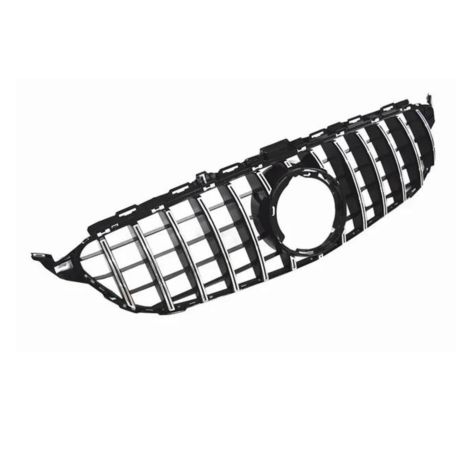 Grill Frontgrill Diamantgrill GT Kühlergrill Für C-Klasse W205 Für C200 C300 C450 C250 C180 C220 2015-2021 Jahr C63 Nieren Kühlergrill(19-Black no cam) von HYQHYX