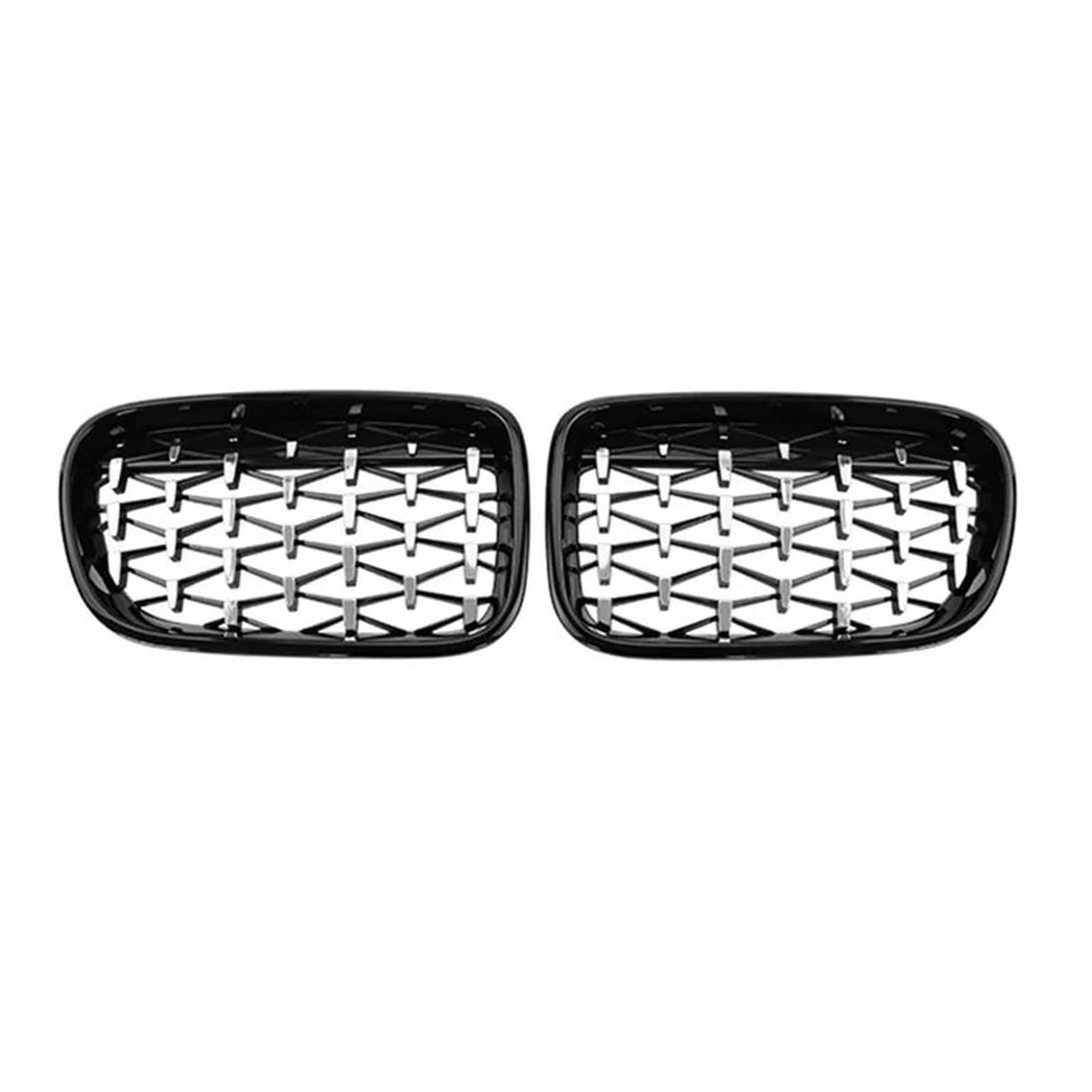 Grill Für X3 F25 2011 2012 2013 Chrom-Kühlergrill-Stil Auto-Ersatzteil Auto-Frontgrill Diamant-Nierengitter Renngitter Nieren Kühlergrill(Black Silver) von HYQHYX