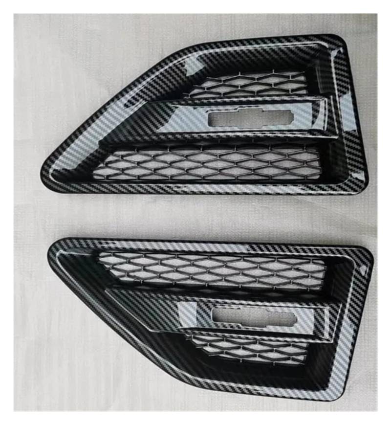 Grill Paar Auto Fender Side Air Vent Flow Grill Abdeckung Fender Grille Trim Dekoration ABS Für Land Für Rover Für Freelander 2 LR2 2008-2015 Nieren Kühlergrill(Carbon) von HYQHYX