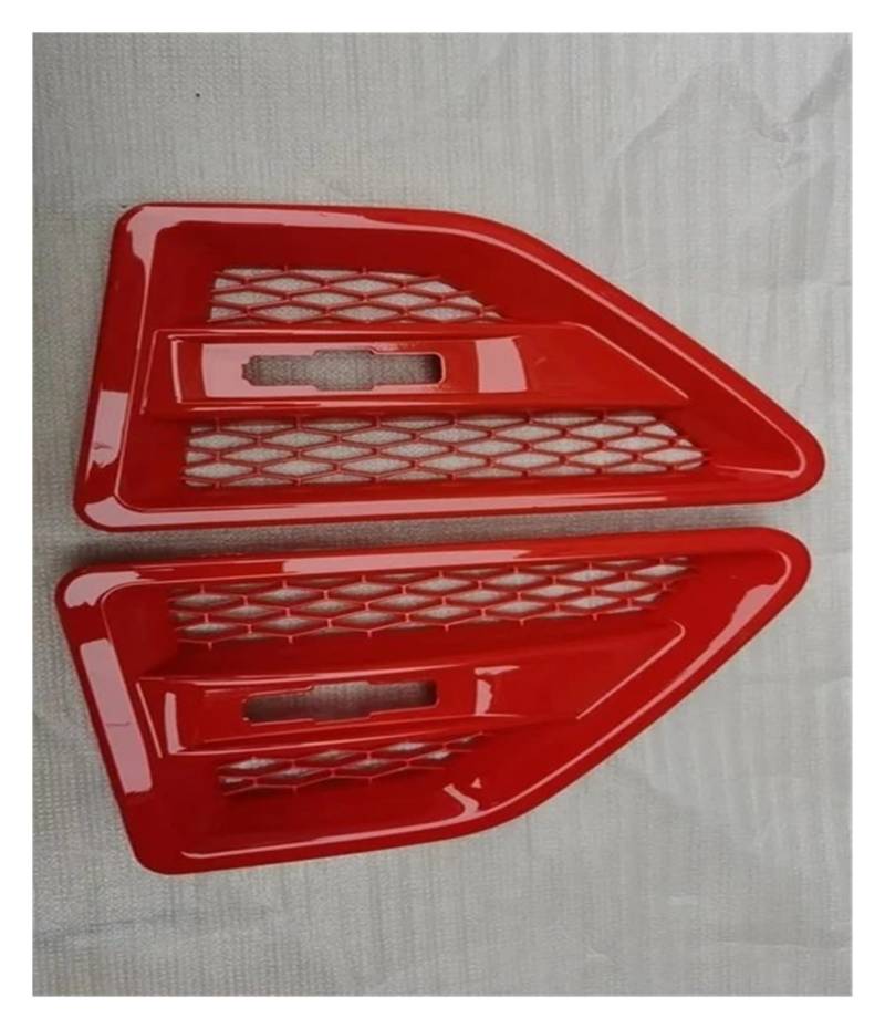 Grill Paar Auto Fender Side Air Vent Flow Grill Abdeckung Fender Grille Trim Dekoration ABS Für Land Für Rover Für Freelander 2 LR2 2008-2015 Nieren Kühlergrill(Rot) von HYQHYX