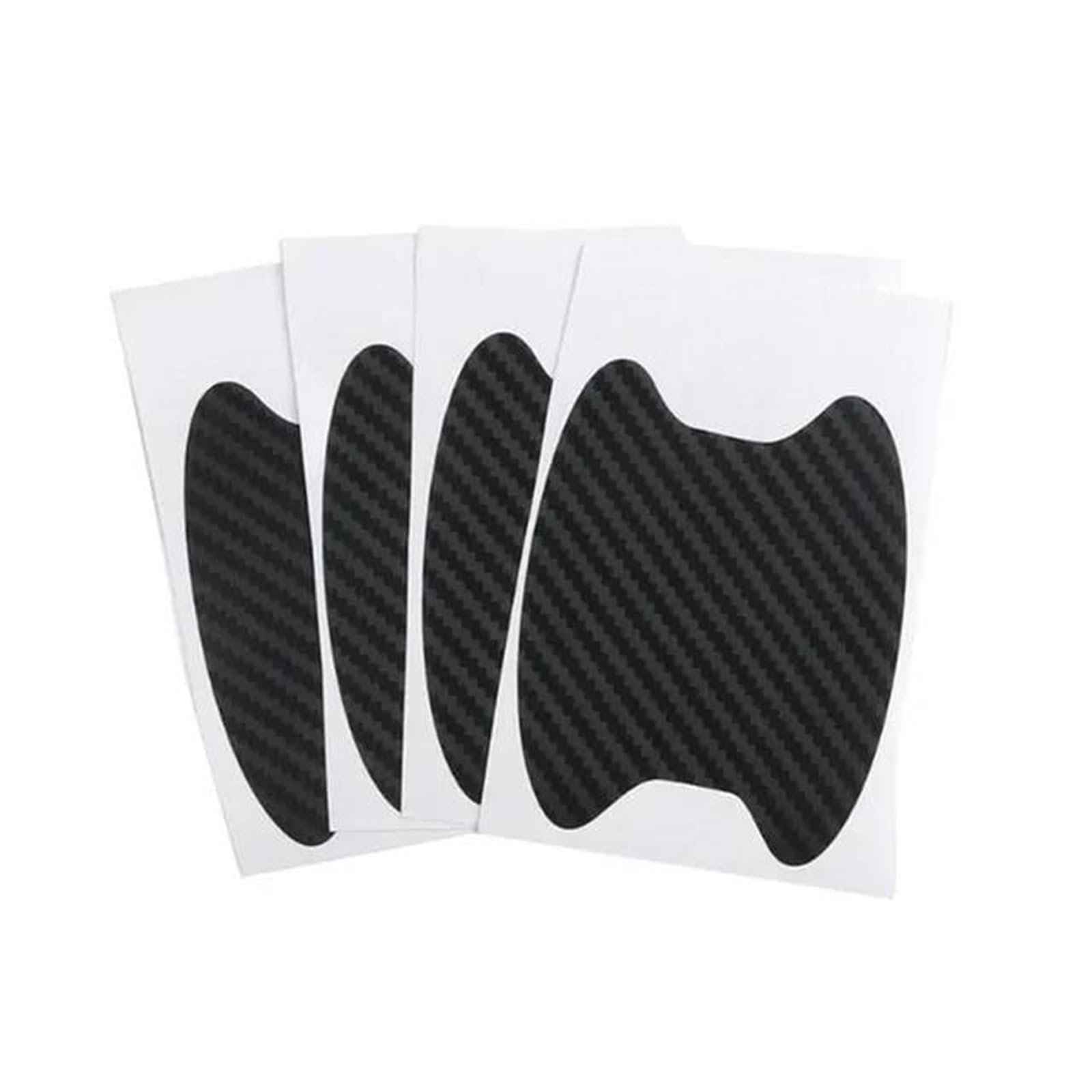 Interieurleisten Trim 4 Teile/Satz Autotüraufkleber Kohlefaser Kratzfeste Abdeckung Autogriffschutzfolie Außenstyling Autozubehör Auto Styling Zierleisten(4Pieces Black) von HYQHYX