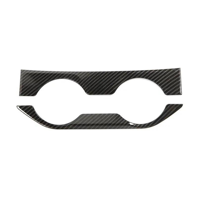 Interieurleisten Trim ABS Armlehne Box Hinten Tasse Halter Dekoration Aufkleber Für Dodge Für Ram 2018 + Innen Zubehör Auto Styling Zierleisten(Carbon Fiber Grain) von HYQHYX