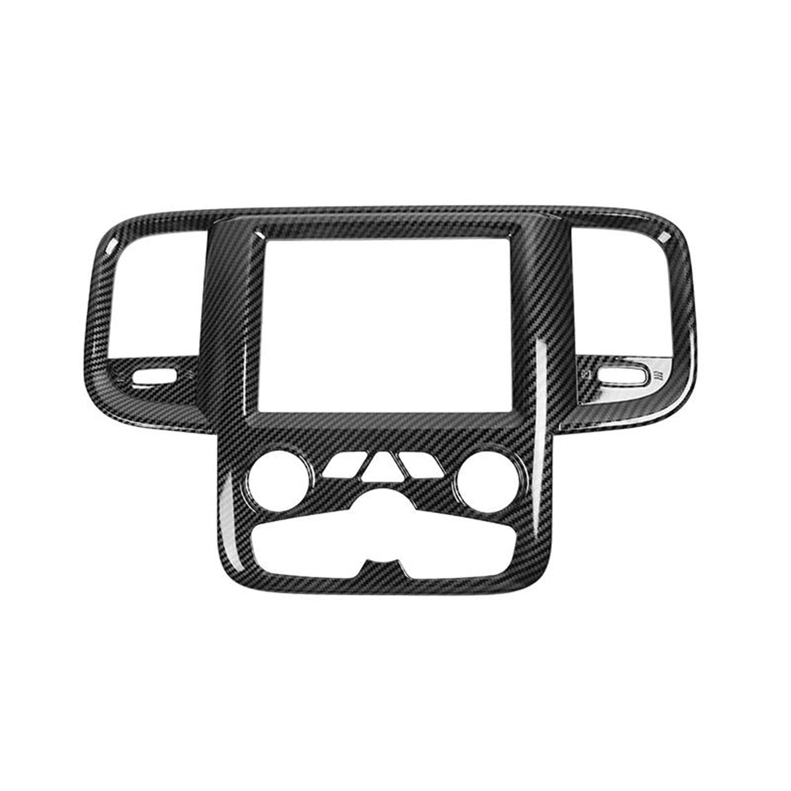 Interieurleisten Trim Auto-Innendekorationszubehör Für Dodge Für Ram 1500 2011-2017 Center Console Navigation Panel Dekorationsaufkleber Auto Styling Zierleisten(Carbon Fiber Grain) von HYQHYX