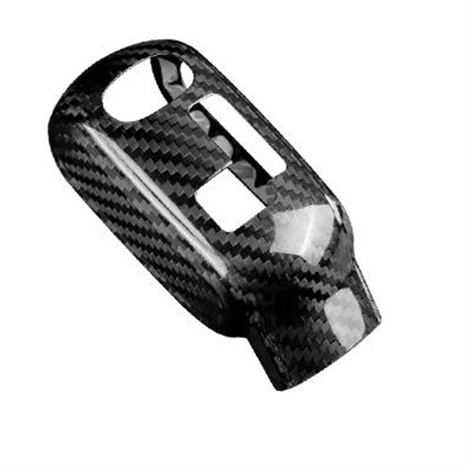 Interieurleisten Trim Auto-Schaltknauf-Abdeckung Für Mini Für Cooper F54 F55 F56 F57 F60 2020-2023 Real Carbon Fiber Cover Aufkleber Innenverkleidung Auto Styling Zierleisten(Black RHD) von HYQHYX