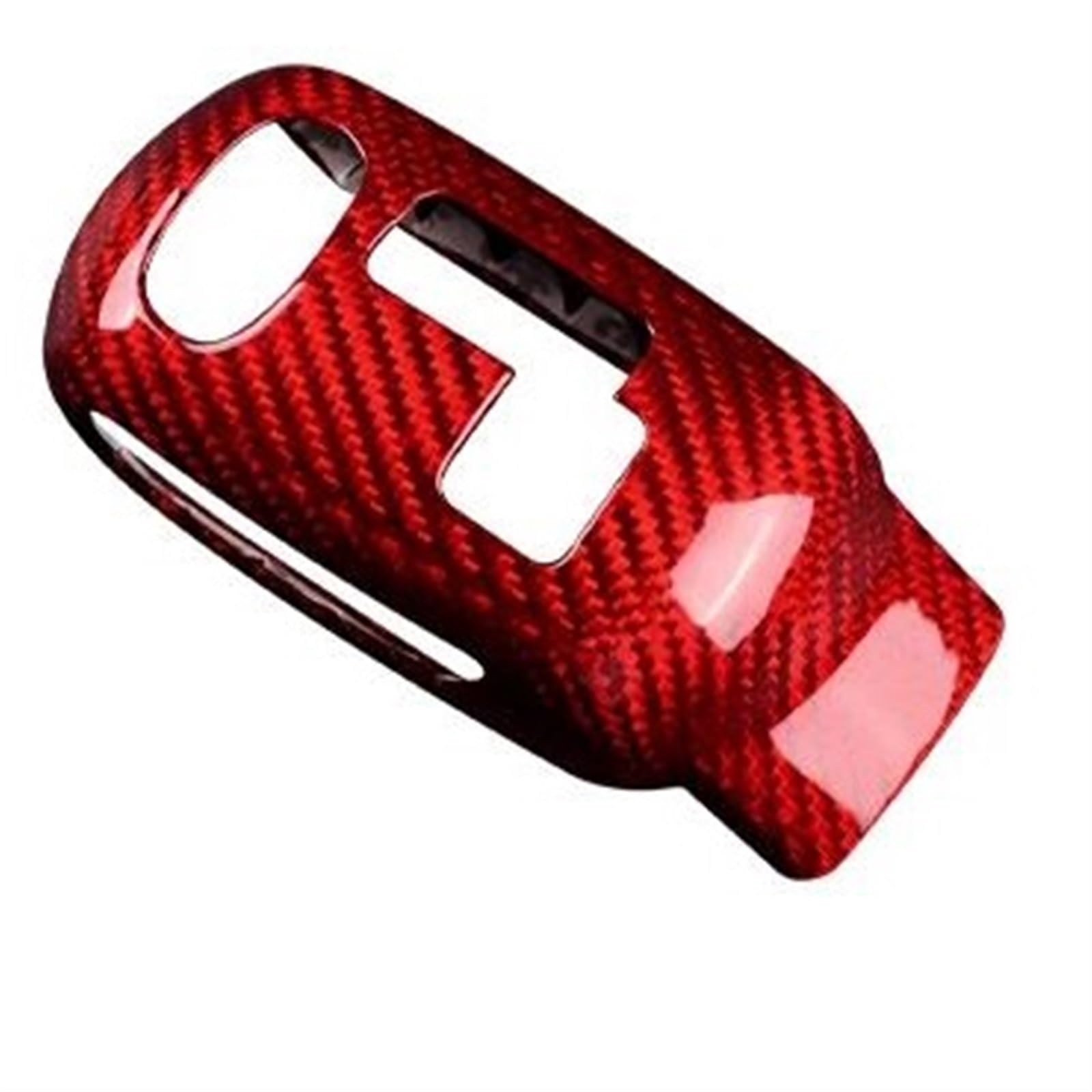 Interieurleisten Trim Auto-Schaltknauf-Abdeckung Für Mini Für Cooper F54 F55 F56 F57 F60 2020-2023 Real Carbon Fiber Cover Aufkleber Innenverkleidung Auto Styling Zierleisten(Red LHD) von HYQHYX