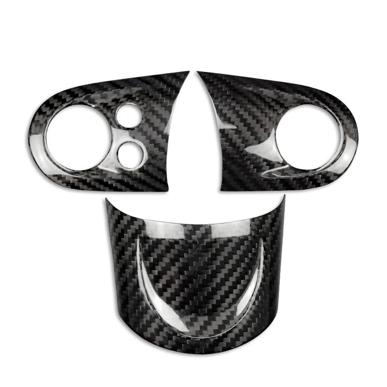 Interieurleisten Trim Carbon Fiber Innenverkleidung Auto Lenkrad Knopfabdeckung Aufkleber Für Mini Für Cooper R55 R56 R57 Für Cabrio Zubehör Auto Styling Zierleisten von HYQHYX