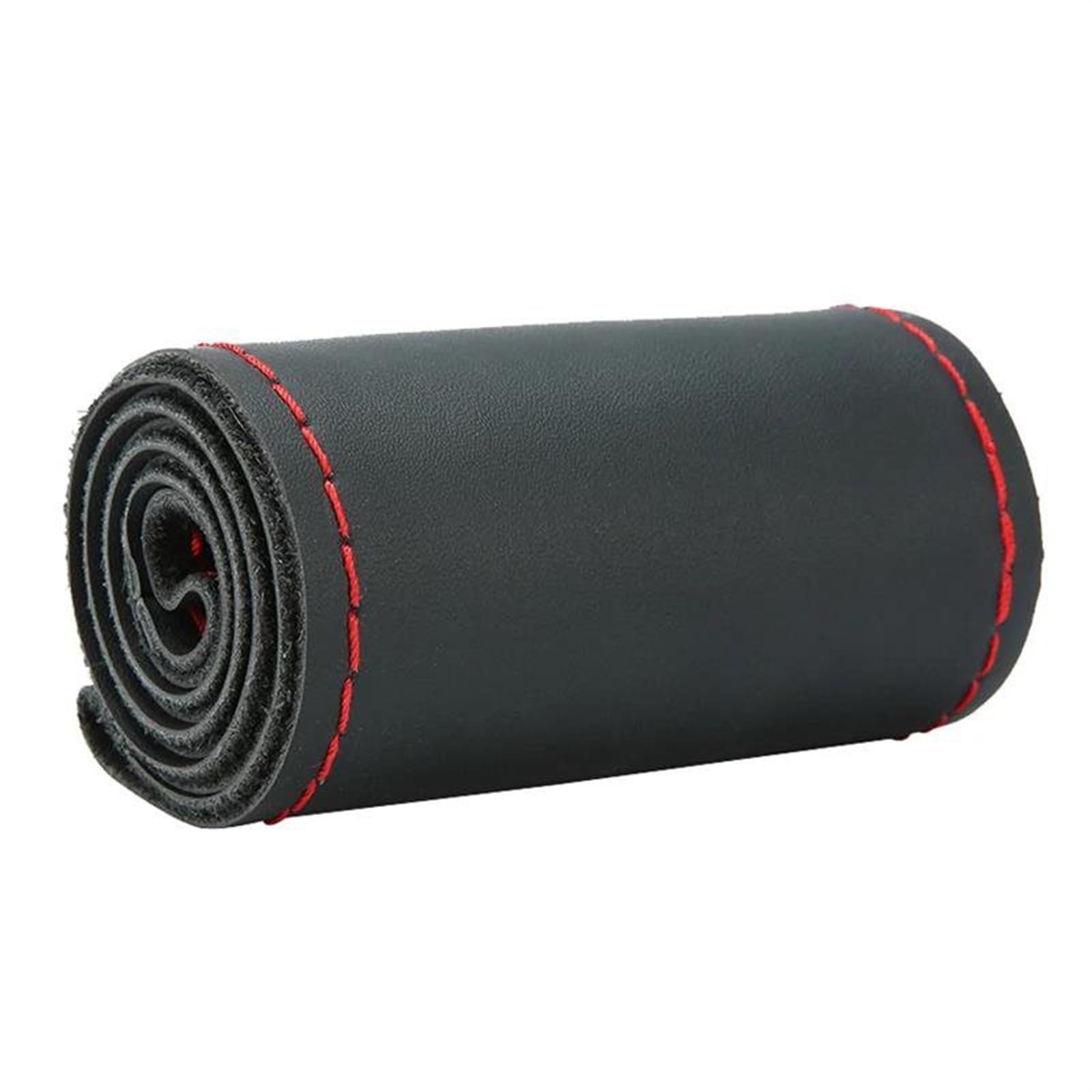 Interieurleisten Trim DIY Große Auto Lenkrad Geflecht Abdeckung 42CM 45CM 47CM 50CM Leder Weiche Nicht-Slip Auto Innen Zubehör Auto Styling Zierleisten(A-42CM-Red Thread) von HYQHYX