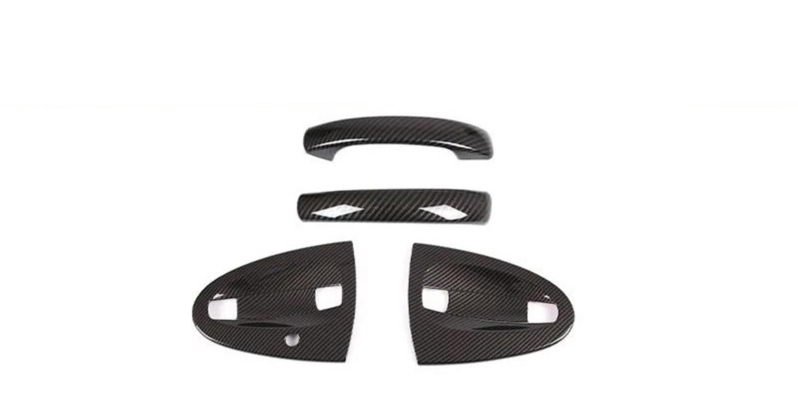 Interieurleisten Trim Für Benz 451 Für Fortwo 2009-2015 ABS Carbon Faser Auto Außentür Griff Abdeckung Trim Dekor Aufkleber Zubehör Auto Styling Zierleisten(4pieces Carbon Fiber) von HYQHYX