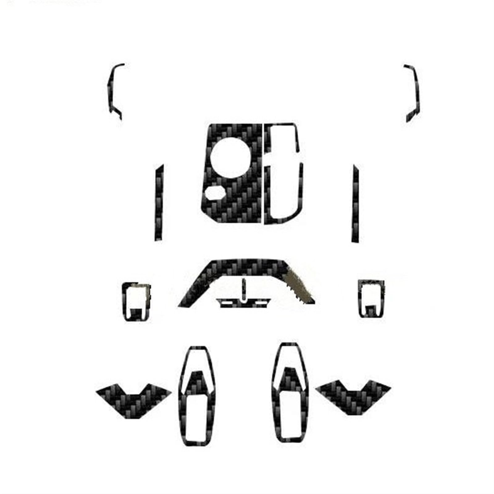 Interieurleisten Trim Für IX Für I20 2022 2023 Autoinnenraum Kohlefaserfolie 5D PET Mittelkonsole Anti-Kratzschutzfolie Zubehör Auto Styling Zierleisten(Style E for RHD) von HYQHYX