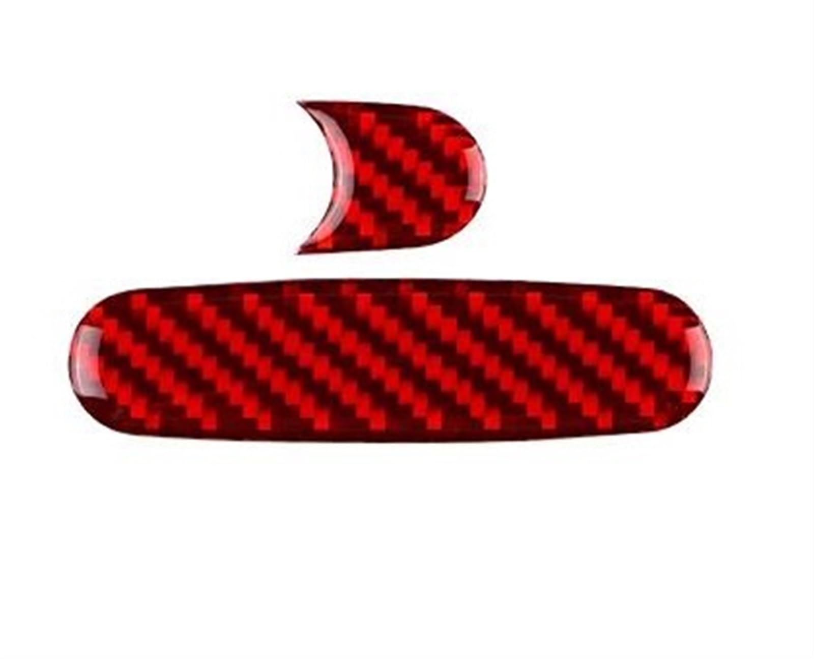 Interieurleisten Trim Für Mini Für Cooper F55 F56 F60 F54 2 Teile/Satz Auto Schalthebelkopf Aufkleber Innenverkleidung Modifikation Dekorative Getriebe Seitenabdeckung Auto Styling Zierleisten(Red car von HYQHYX