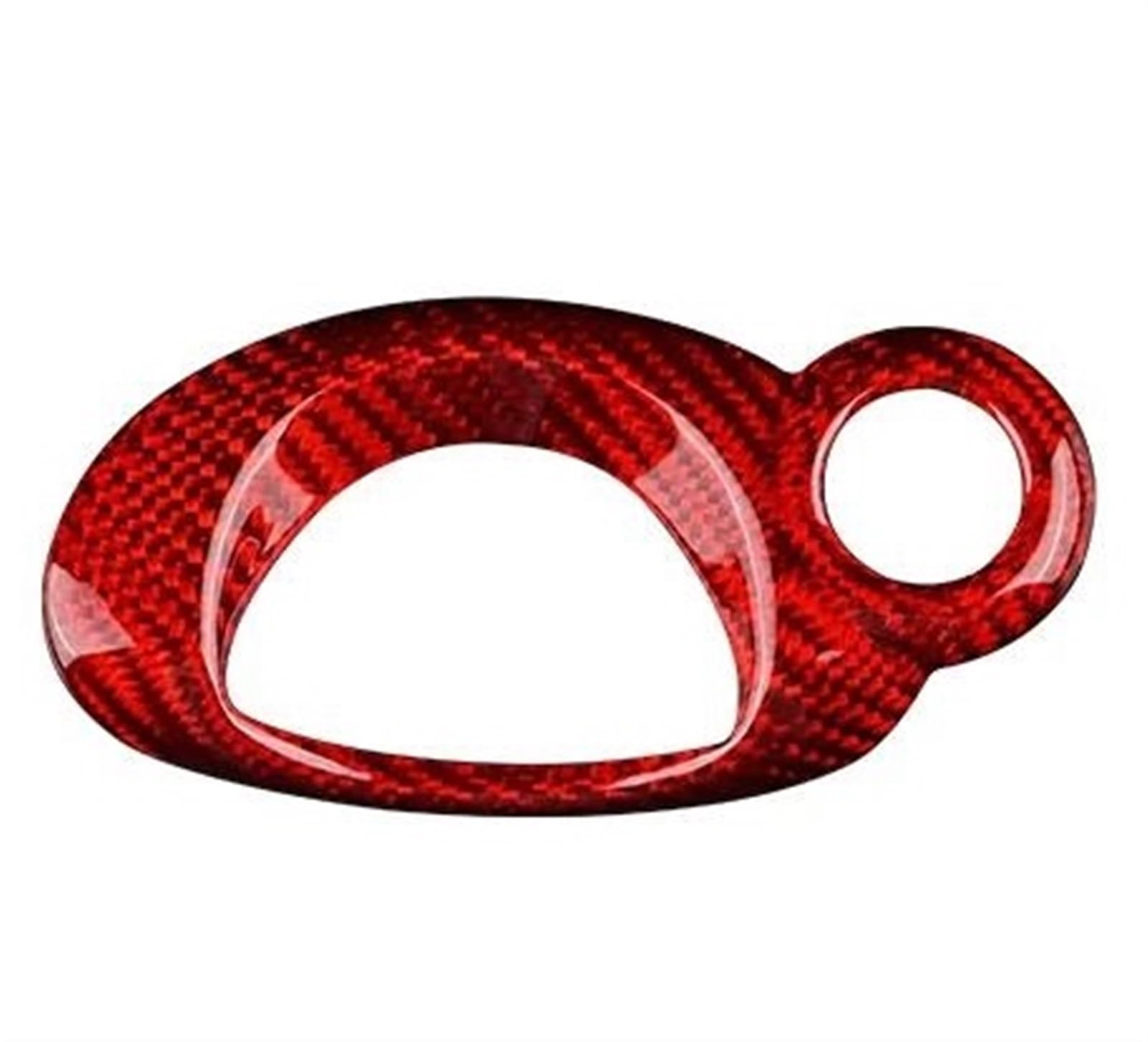 Interieurleisten Trim Für Mini Für Cooper R55 R56 R57 R60 Auto Zündschloss Motor Start Stop Schlüssel Panel Abdeckung Zieraufkleber Carbon Fiber Styling Interieur Auto Styling Zierleisten(Red carbon,F von HYQHYX