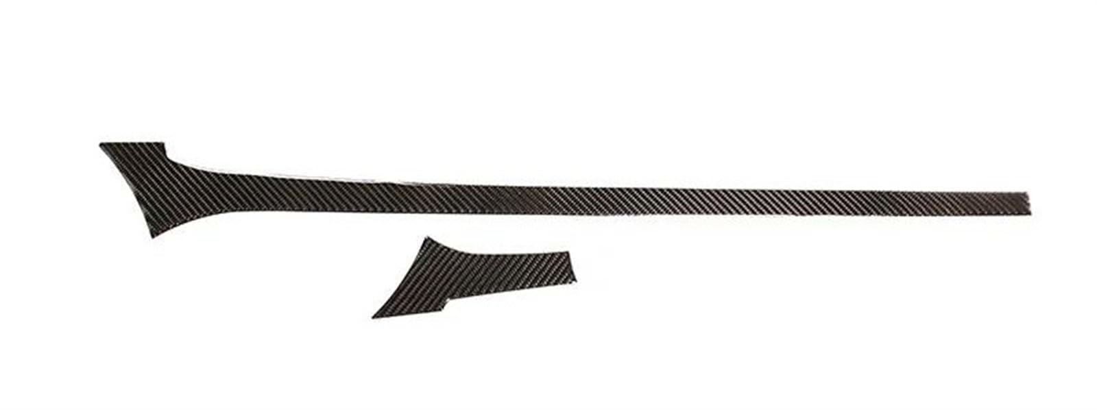 Interieurleisten Trim Für Toyota Für Hilux 2015-2021 Real Carbon Fiber Center Console Trim Streifen Panel Dekorative Aufkleber Auto Innen Zubehör Auto Styling Zierleisten(Carbon Fiber Black) von HYQHYX