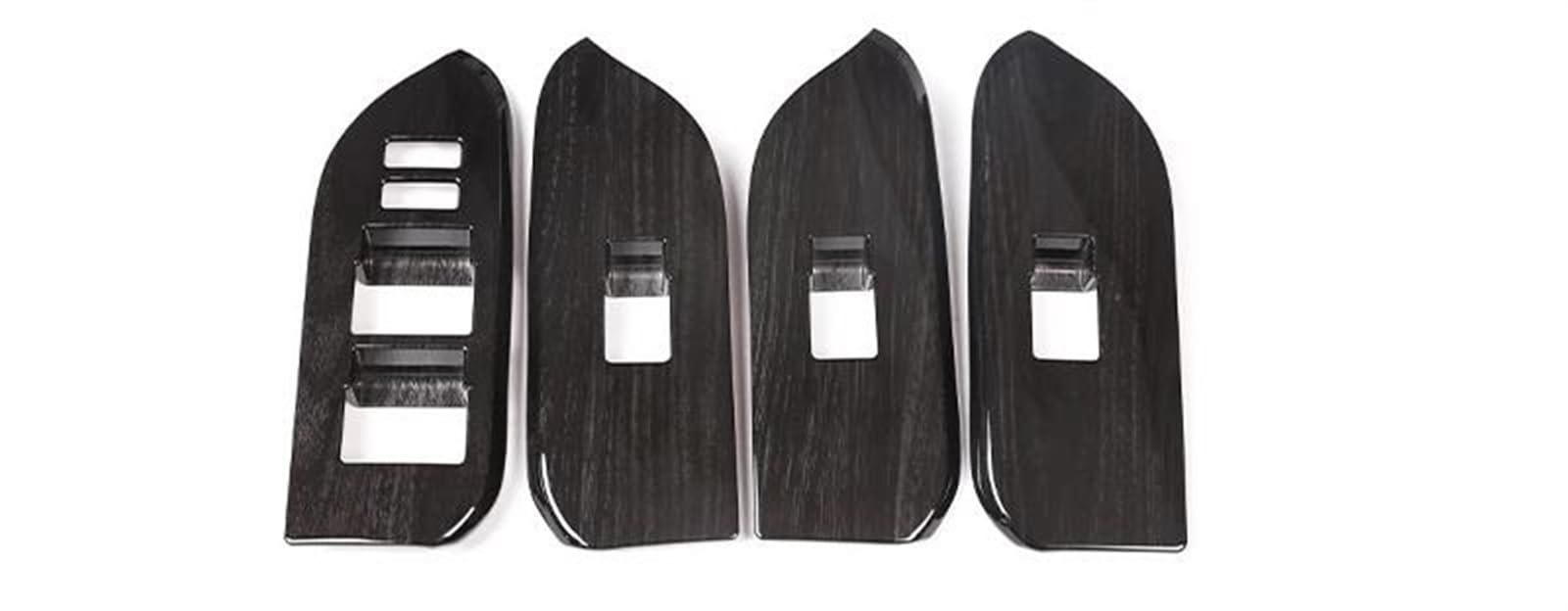 Interieurleisten Trim Für Toyota Für Land Für Cruiser Für Prado FJ150 150 2014-2018 Auto Fenster Glas Lift Schalter Taste Bedienfeld Rahmen Abdeckung Trim Zubehör Auto Styling Zierleisten(A-Black Wood von HYQHYX