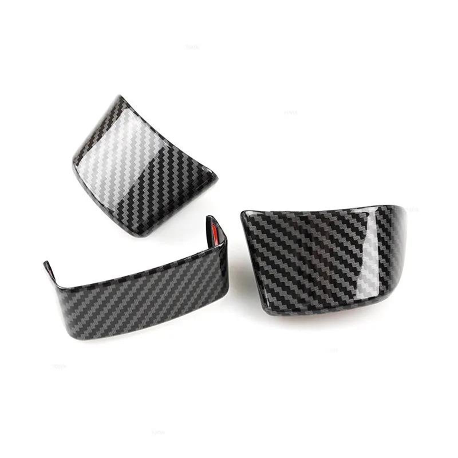 Interieurleisten Trim Für VW Für Touran Für Caddy Für Sagitar Für EOS 3 Stück ABS Carbon Fiber Texture Auto Innen Lenkrad Panel Abdeckung Zubehör Trim Auto Styling Zierleisten von HYQHYX