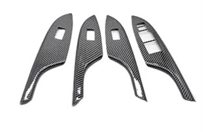 Interieurleisten Trim Mit Kohlefaser Bedruckte Aufkleberabdeckung Für Das Autofenster-Bedienfeld Für Toyota Für Corolla 2007 2008 2009 2010 2011 2012 2013 Auto Styling Zierleisten(Carbon Fiber Printed von HYQHYX