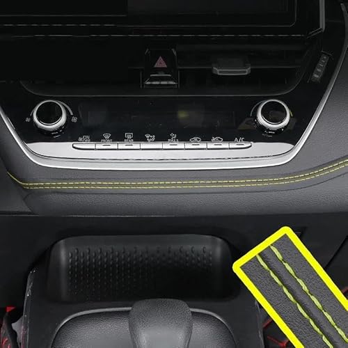 Interieurleisten Trim Pu-Leder Im Autostil, Universell, DIY, Flexible Innenform, Zierleisten, Auto-Accessori-Dekoration, Zopfstreifen, Armaturenbrett-Aufkleber Auto Styling Zierleisten(Gelb,250 cm) von HYQHYX