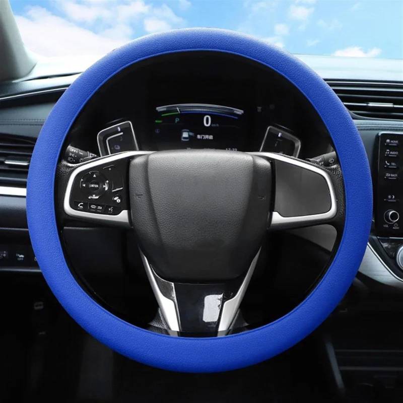 Interieurleisten Trim Universal Auto Silikon Lenkradbezug Elastische Handschuhbezug Textur Weiche Mehrfarbige Auto Dekoration Abdeckungen Zubehör Auto Styling Zierleisten(Deep Blue) von HYQHYX