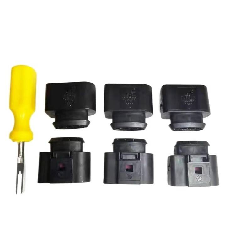 Motorzündspule 6-teiliges Reparaturset Für Auto-Zündspulenstecker + 0,3-cm-Aufnahmewerkzeug 8K0 973 724 Für VW Für Jetta Für Golf Für Skoda Für SEAT 2009–2016 Zündspule Zündungen von HYQHYX