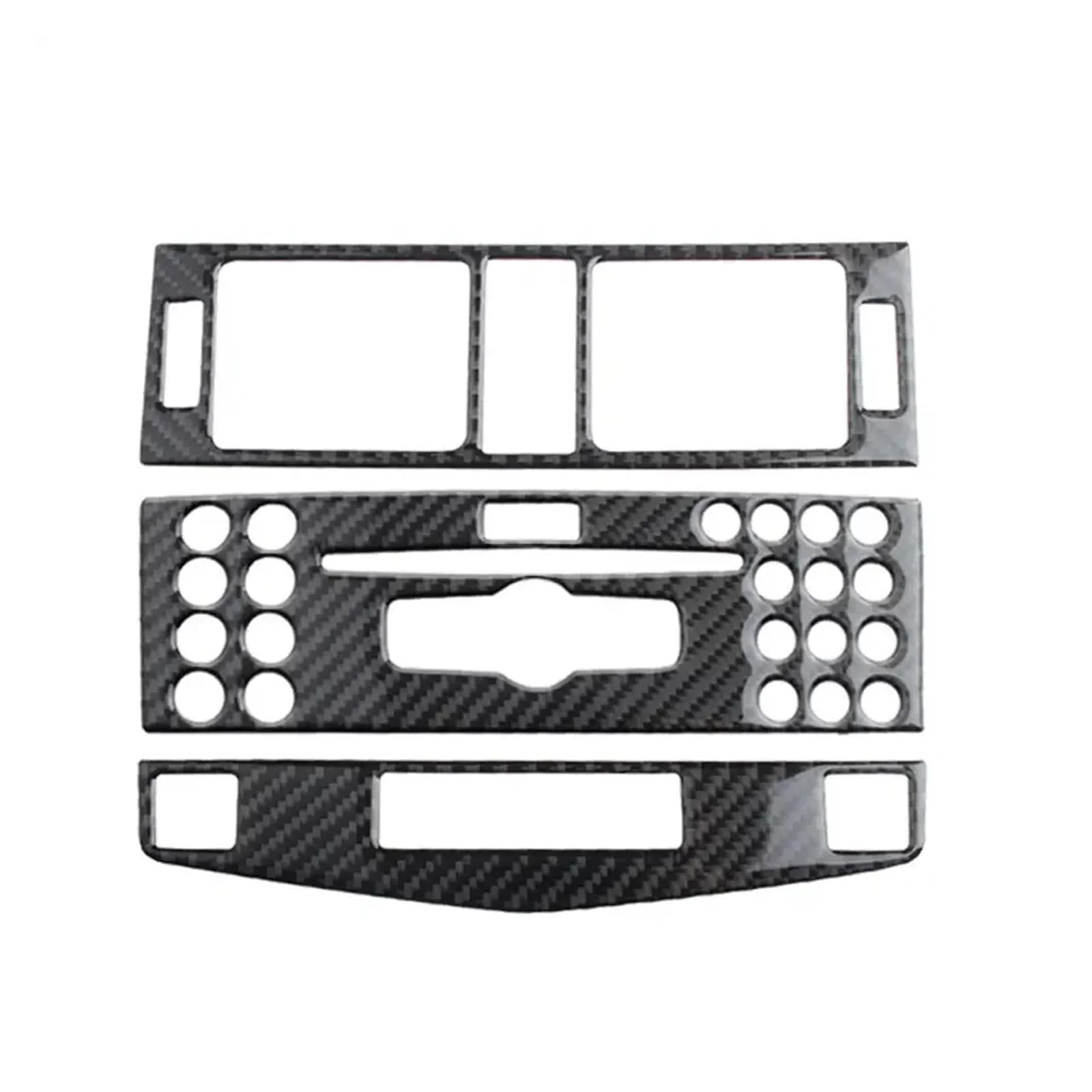 Panel Abdeckung Trim 3X Carbon Fiber Car Center Console Air Outlet Conditioner CD Panel Mid Air Vent Abdeckung Trim Für Für Benz C Für Klasse W204 07-10 Panel Dekoration Trim(Three Holes) von HYQHYX