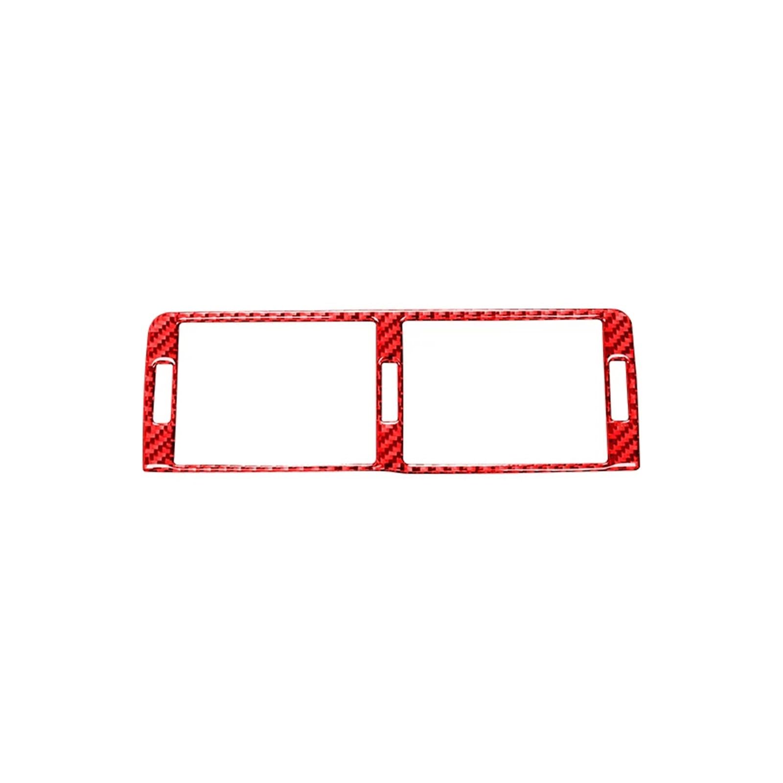 Panel Abdeckung Trim Für 3er E46 1999-2004 Zubehör Kohlefaser Auto Armaturenbrett Zentrale Luftauslass Dekoration Rahmen Abdeckung Aufkleber Panel Dekoration Trim(Rot) von HYQHYX