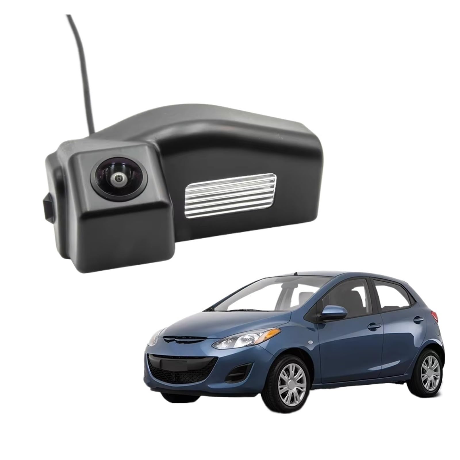 Rückfahrkamera Kabellos CCD HD AHD Fisheye Rückansicht Kamera Auto Reverse Parkplatz Monitor Für Mazda 2 DE 2007 2008 2009 2010 2011 2012 2013 2014 2015 Nachtsicht Rückfahrkamera(D170 AHD 720P) von HYQHYX