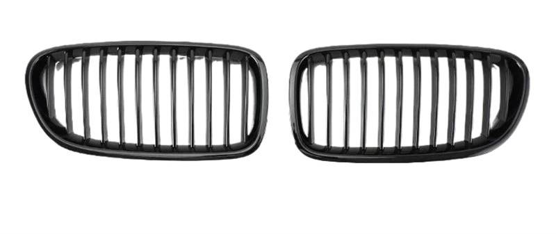 Vorne Kapuze Kühlergrill Für 5 Series F11 F10 2010 2011 2012 2013 2014 2015 2016 Limousine Tourenwagen Glanz Schwarz Front Niere Kühlergrill Auto Luftgitter(Single Slat) von HYQHYX