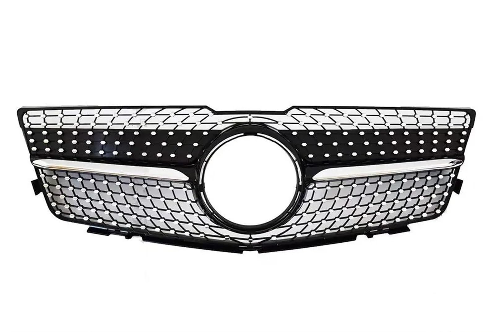 Vorne Kapuze Kühlergrill Für Benz Für GLK X204 2008 2009 2010 2011 2012 2013 2014 2015 Sport Front Hood Grille Racing Stoßstange Grill Auto Luftgitter(08-12 Diamond Black) von HYQHYX