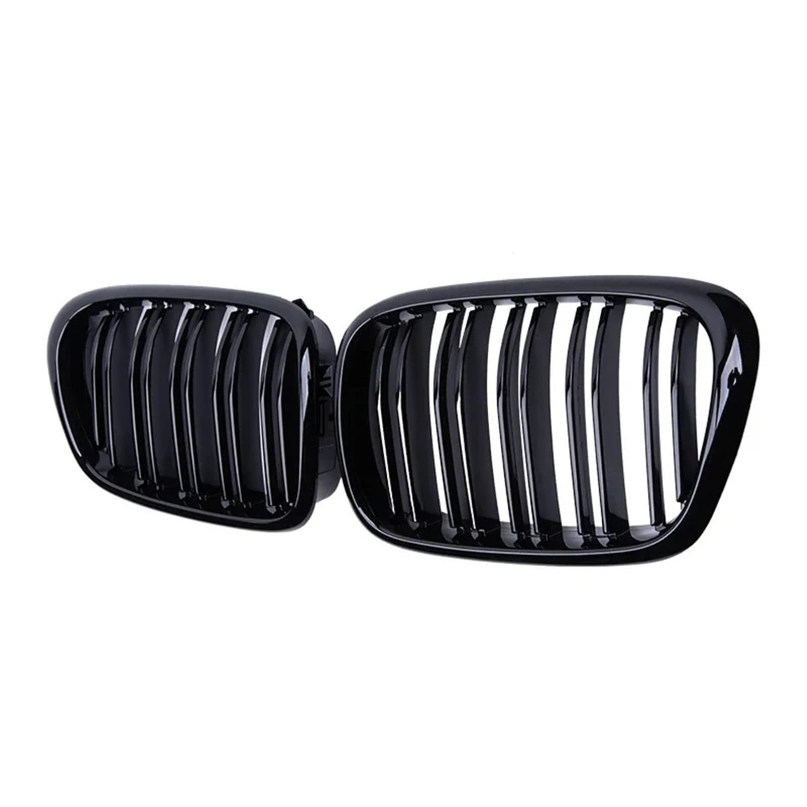 Vorne Kapuze Kühlergrill Für E39 5er 525 528 1999 2000 2001 2002 2003 Schwarz Glänzend Auto Frontstoßstange Haube Nieren Racing Grill Dual Lamellengitter Auto Luftgitter von HYQHYX