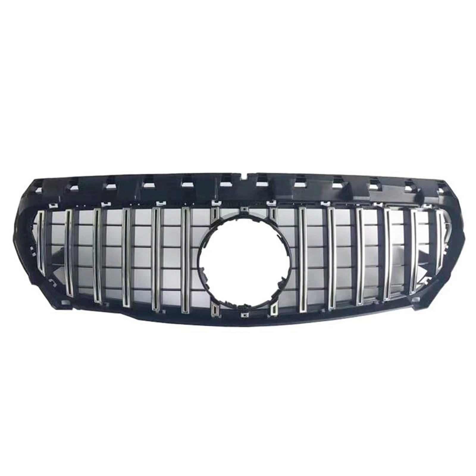 Vorne Kapuze Kühlergrill Oberen Stoßfänger Haube Mesh Front Grill Für Benz Für CLA-Klasse W117 2017-2018 CLA180 CLA200 CLA250 Auto Luftgitter(Silber) von HYQHYX