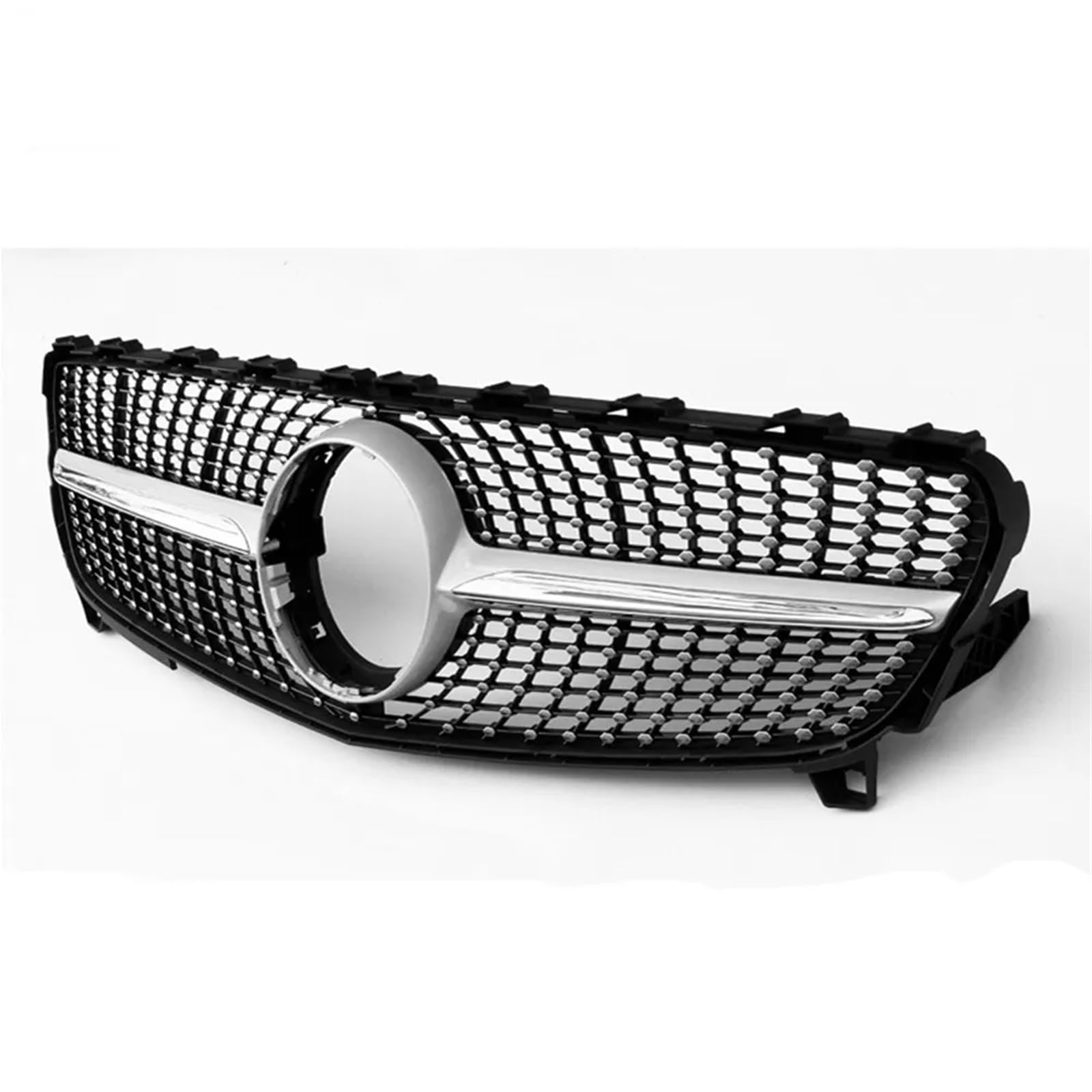 Vorne Kapuze Kühlergrill Racing Grill Kühlergrill Silber Auto Oberen Stoßfänger Haube Mesh Für Benz Für A-Klasse W176 2016 2017 2018 A180 A200 A250 A45 Für AMG Auto Luftgitter von HYQHYX