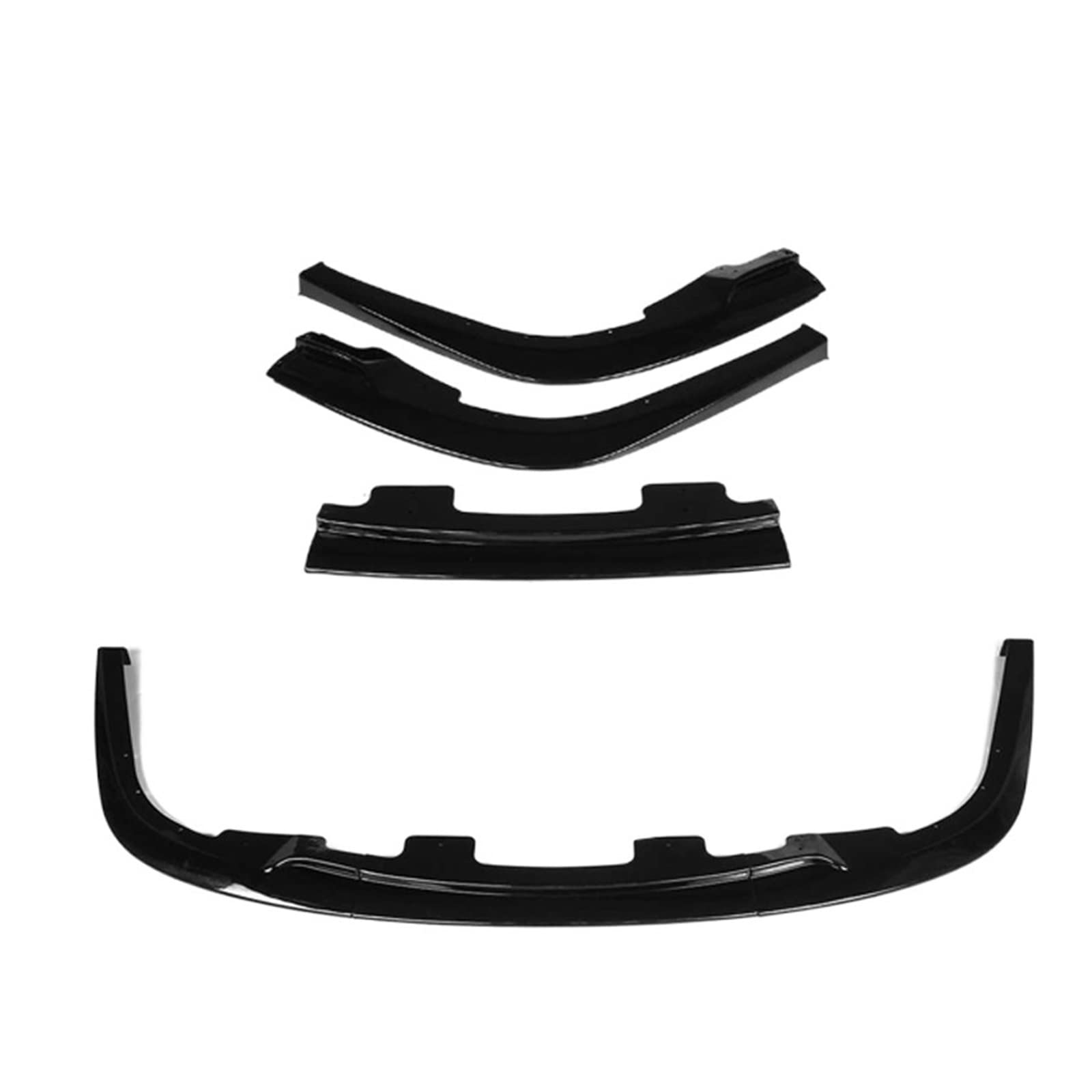 HYQOUKLR 3-teiliges Auto-Frontstoßstangen-Splitter-Lippenspoiler-Splitter-Deflektor-Lippen-Abdeckungs-Körper-Kit, kompatibel for Subaru Impreza WRX Sti S204 2006 2007(Glossy Black) von HYQOUKLR