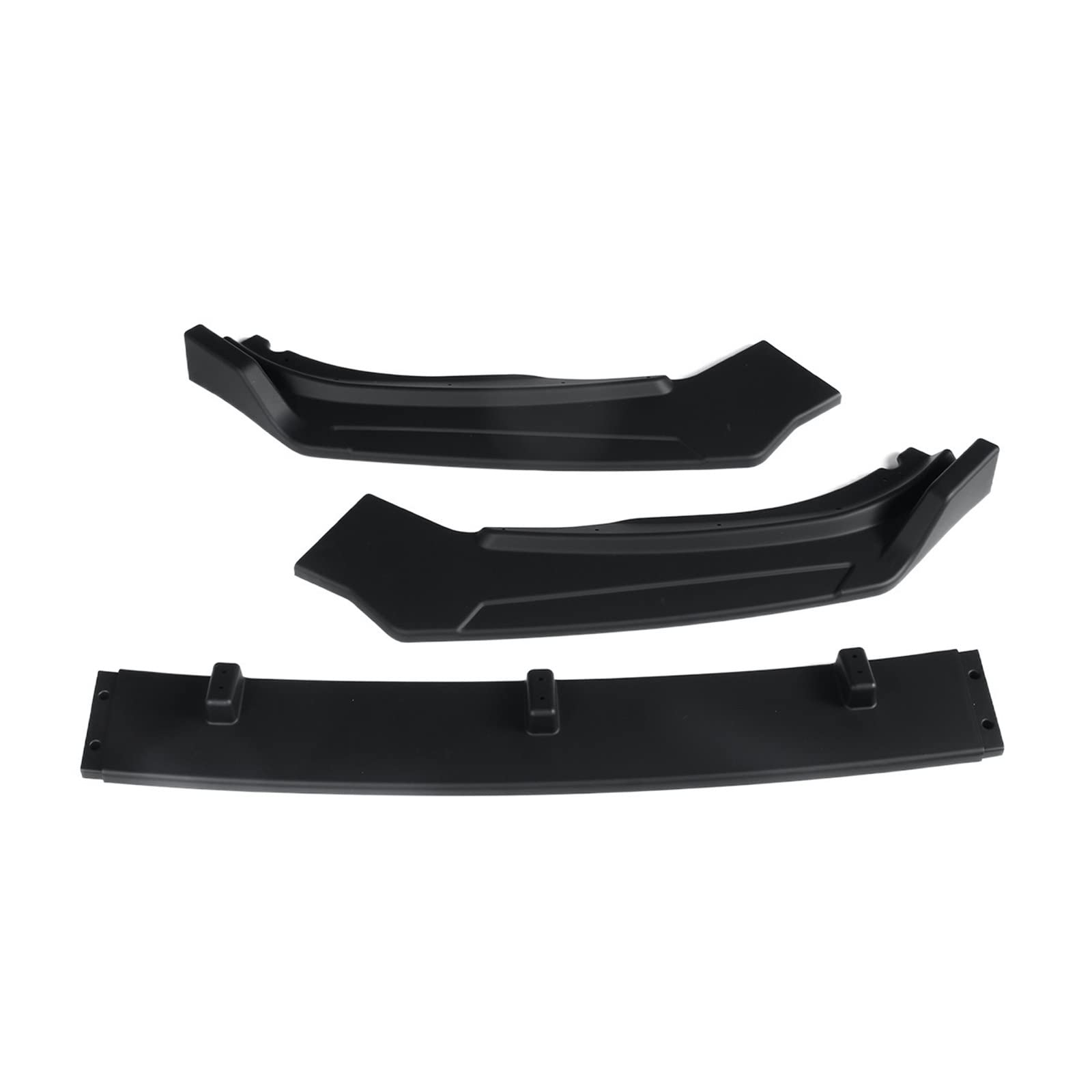 HYQOUKLR 3PCS Schwarz/Carbon Look Auto Vorderen Stoßfänger Lip Body Kit Splitter Spoiler Diffusor Deflektor Lippen Schutz Kompatibel for VW Passat 2020(Matte Black) von HYQOUKLR