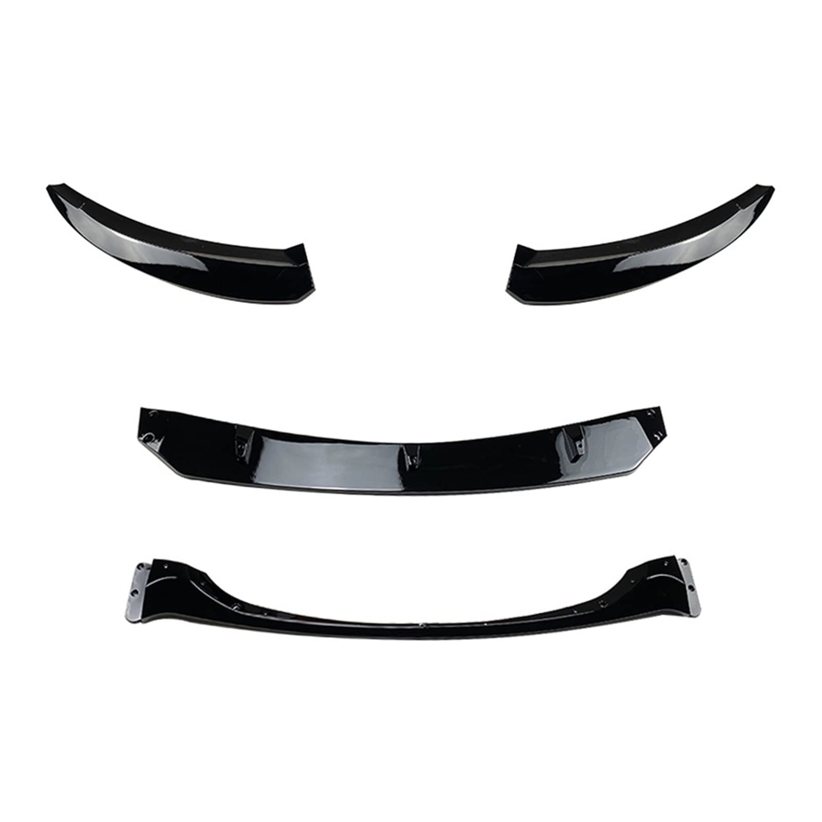 HYQOUKLR 4 Stück glänzend schwarz Auto-Frontstoßstangen-Lippensplitter Diffusor Lip Body Kit Spoiler kompatibel for BMW 1er E82 E88 2007 2008 2009 2010(Svart) von HYQOUKLR