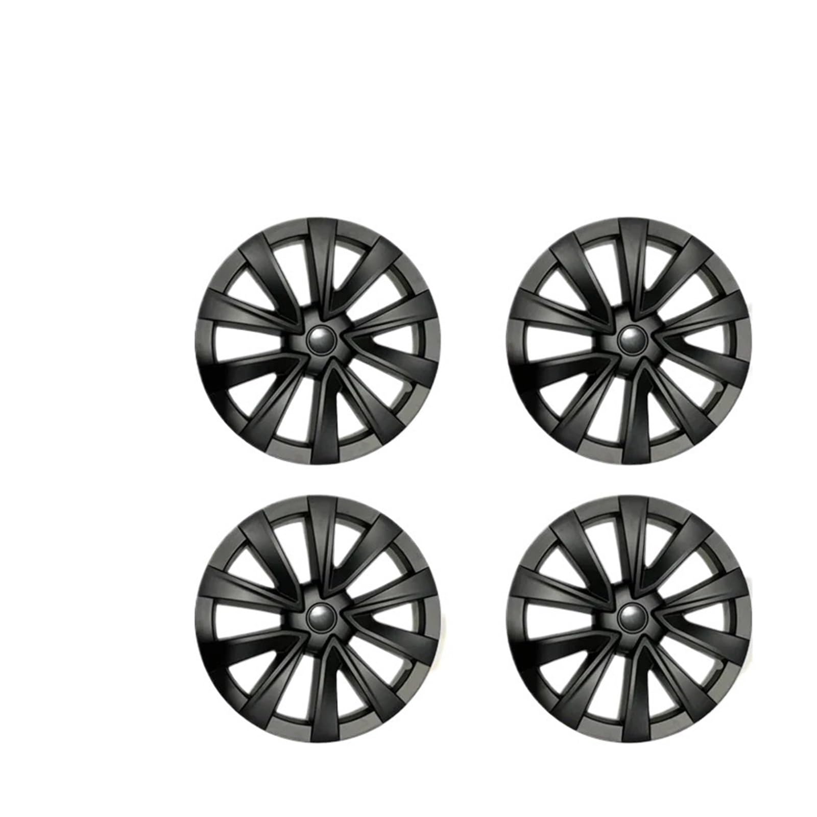 HYQOUKLR 4PCS Radkappe 18 Zoll Performance Radkappen Automobil Ersatz Radkappe Vollrandabdeckung Zubehör Kompatibel for Tesla Modell 3 2021-2024(Matte Black) von HYQOUKLR