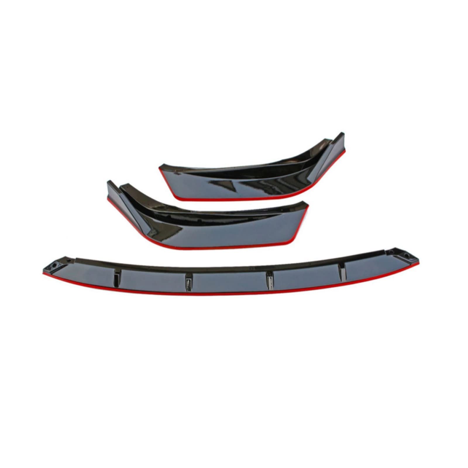 HYQOUKLR Auto Frontschürze Lip Spoiler Splitter Diffusor Abnehmbare Körper Kit Abdeckung Schutz Kompatibel for Lexus IS250 IS350 IS300 F Sport 2014-2016(Black Red) von HYQOUKLR